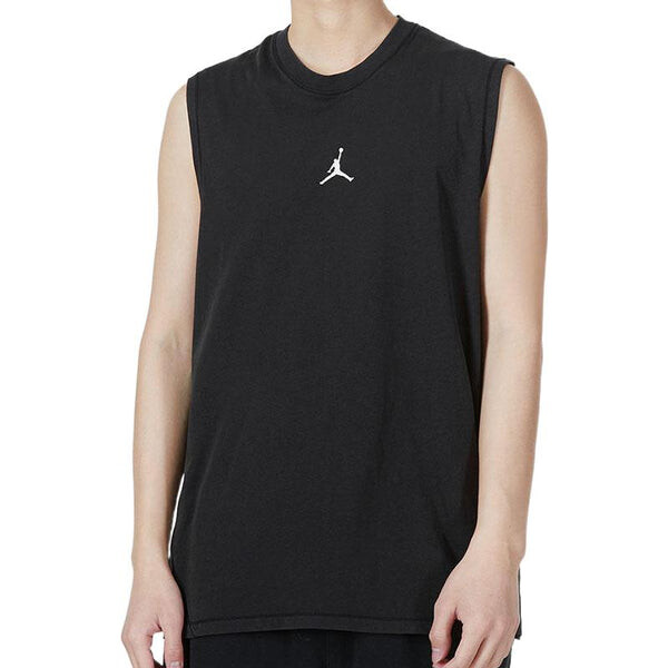 Майка Air Jordan Casual Breathable Running Solid Color Sports Basketball Breathable Vest Black, черный — фото 3
