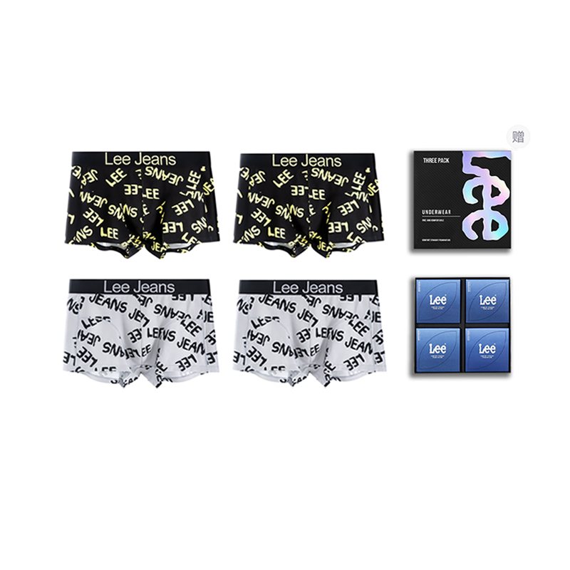 

Lee Комплект мужского белья Square-cut, подарочная коробка, 4 штуки