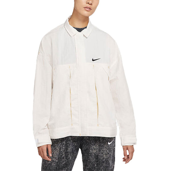 Куртка Nike SS22 Swoosh Back Logo Printing Woven, белый — фото 3