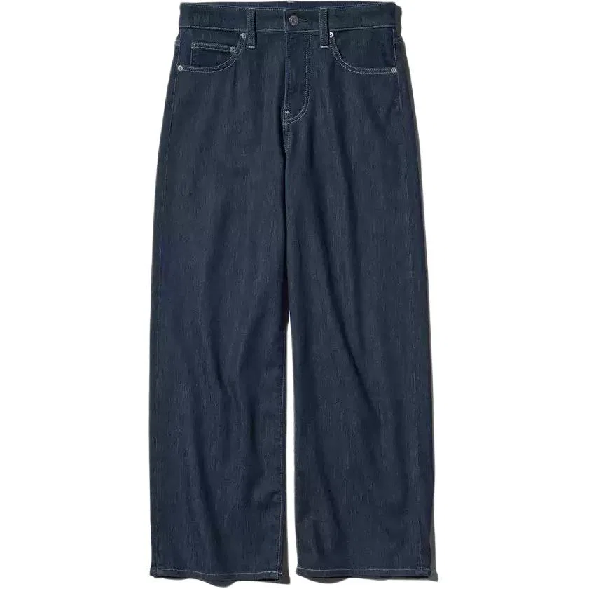 Джинсы прямого кроя UNIQLO Navy Blue