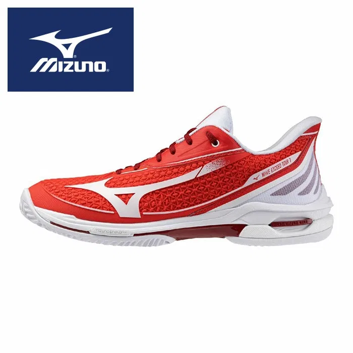 Теннисные кроссовки «Wave Exceed Tour 7 OC» от Mizuno, Red X White