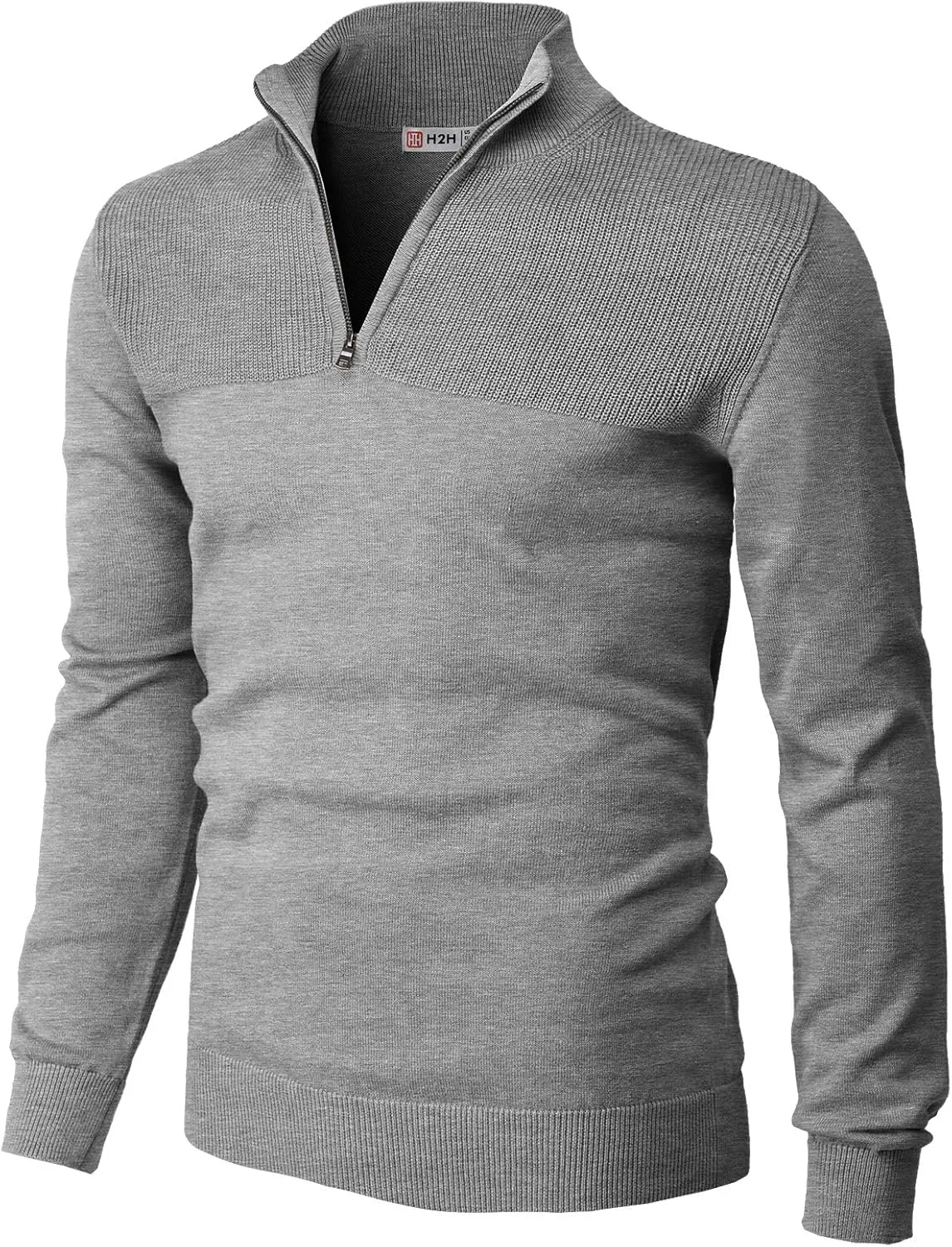 

Мужской свитер-поло H2H с застежкой на четверть, Casual, Slim Fit