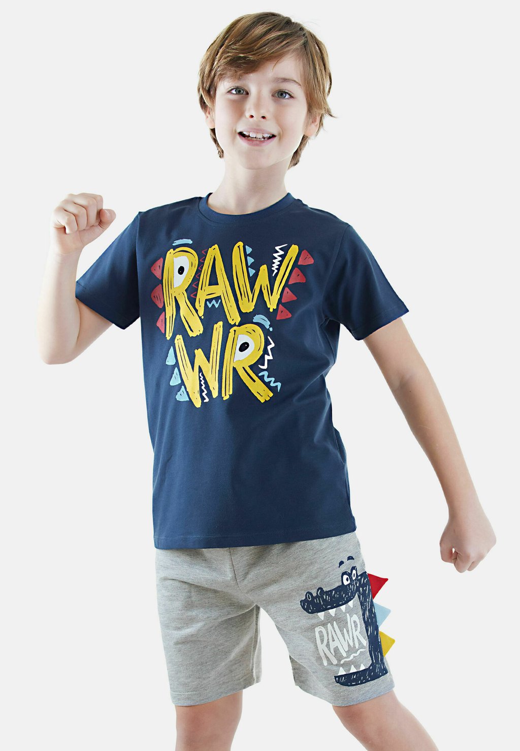 

Футболка с принтом SET Denokids, темно-синий