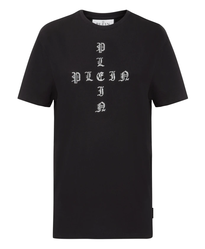 

Футболка с круглым вырезом, готический стиль, пленэр Philipp Plein, черный