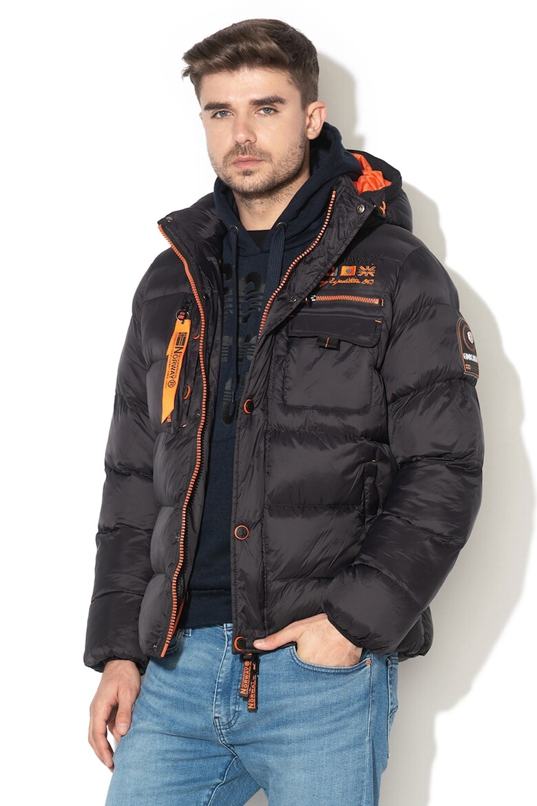 

Стеганая куртка Citernier с капюшоном Geographical Norway, черный