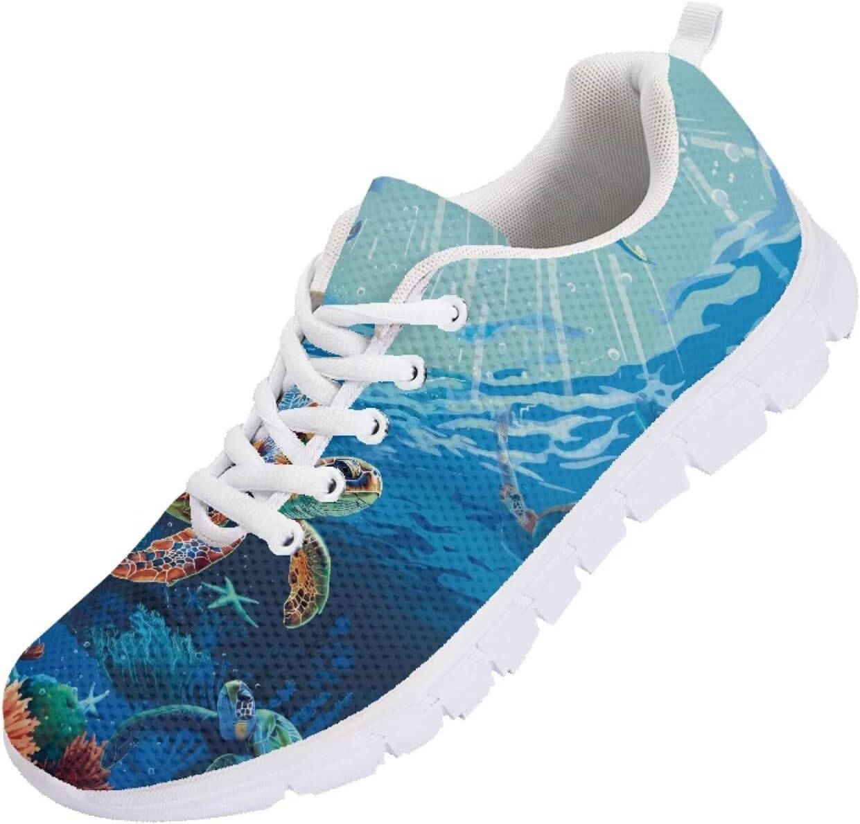 

Мужские кроссовки Funnydude Funny Print 2025 для бега, спортивные, повседневные, удобные для тренировок, Sea Turtle