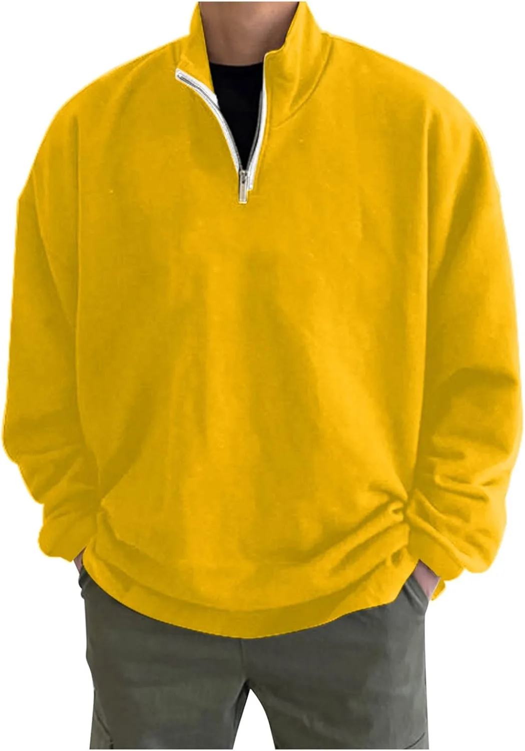 

Мужская кофта с четвертью молнии осень-зима Slim Fit легкая вязаная