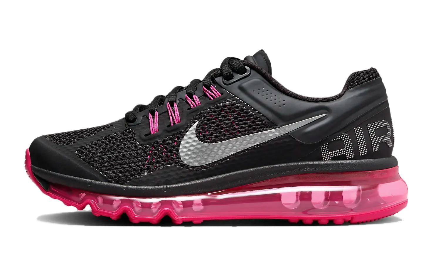

Кроссовки Nike Air Max 2013 Black Fusion Pink GS, черный/красный