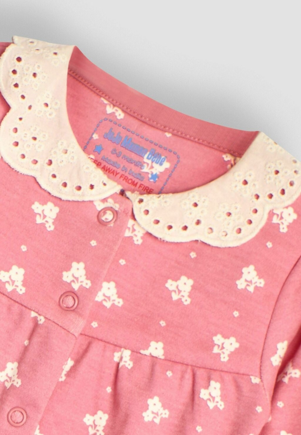 

Комбинезон FLORAL FRILL COLLAR, REGULAR FIT JoJo Maman Bébé, розовый
