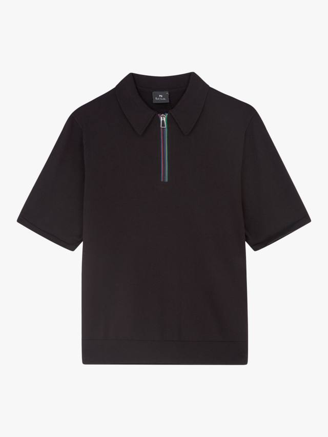 

Хлопковая поло с молнией Regular Fit Paul Smith, Black