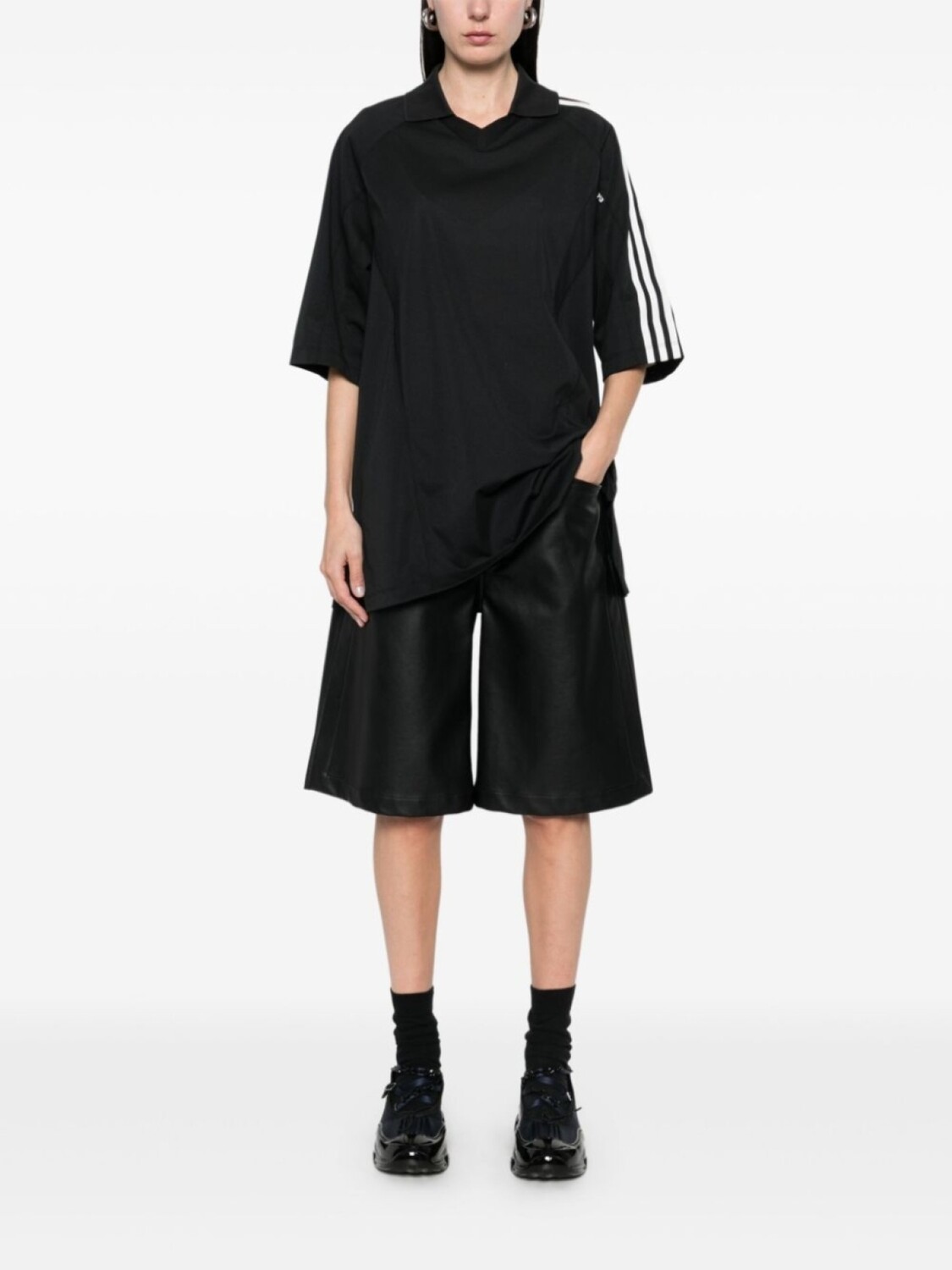 

Y-3 футболка Cut Line, черный