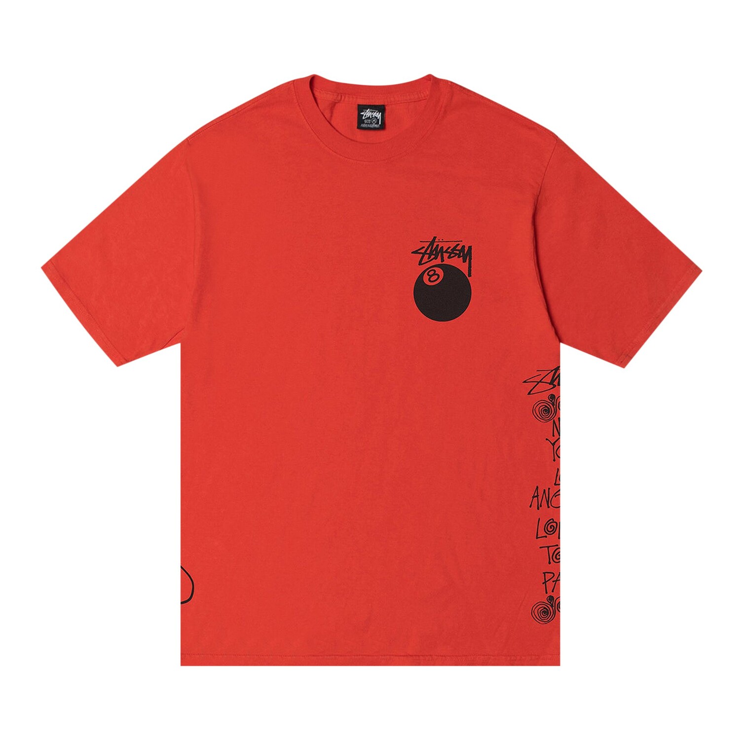 

Футболка Stussy Test Strike, окрашенная в пигмент, Томатный