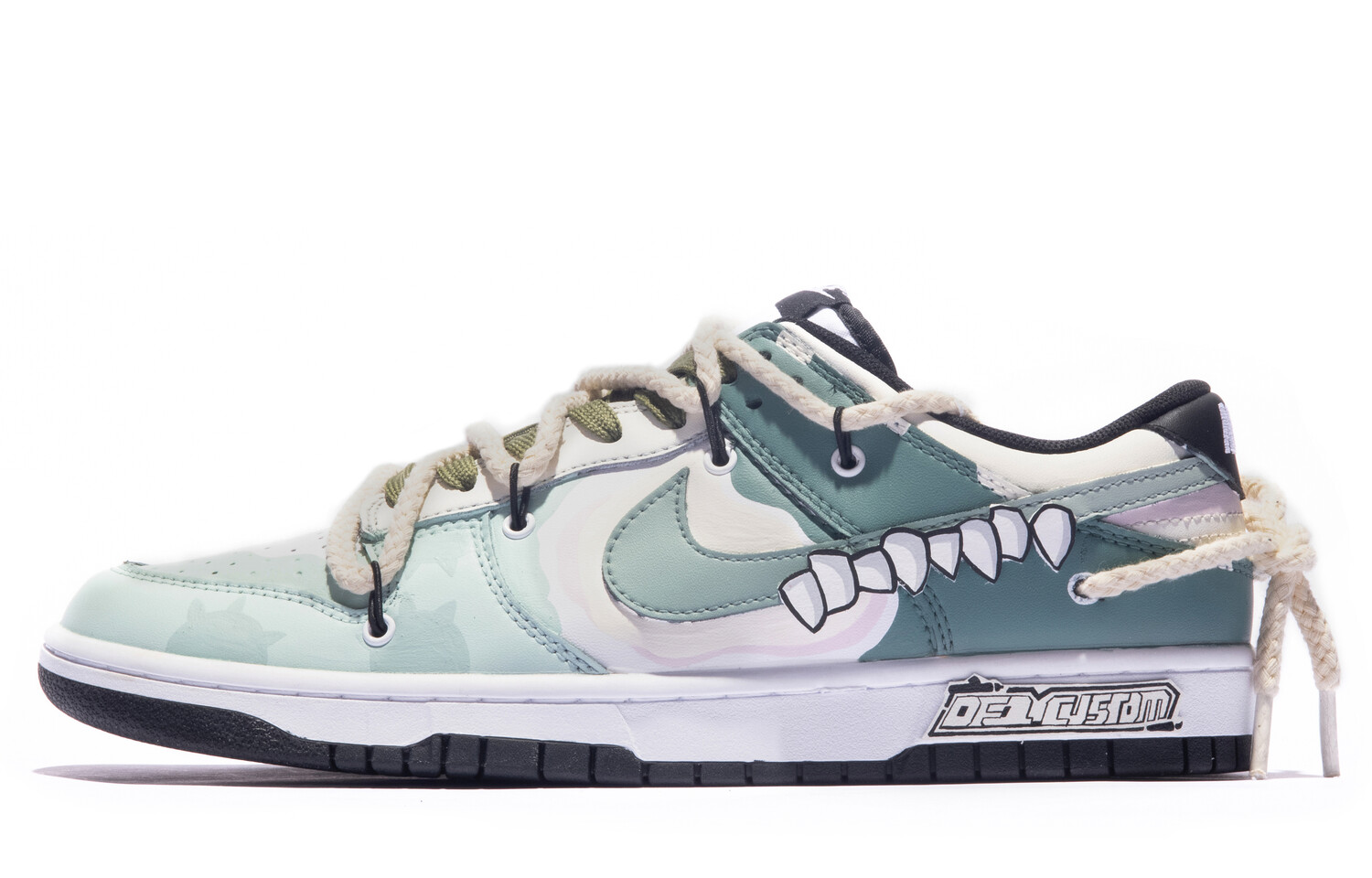 

Кроссовки для скейтбординга Dunk женские с низким верхом, белый/зеленый Nike