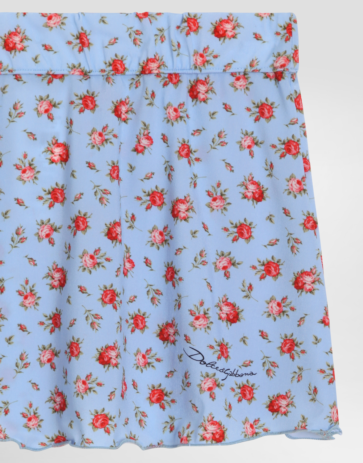 Мини-юбка с принтом роз DOLCE & GABBANA, мультиколор — фото 3