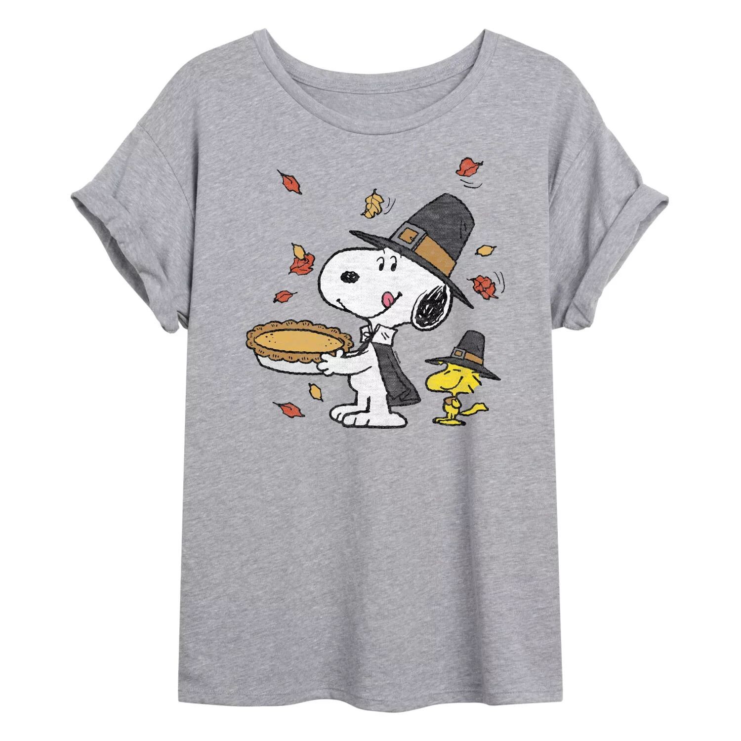 Крупная футболка с рисунком Peanuts Snoopy & Woodstock Pie для детей Juniors Licensed Character