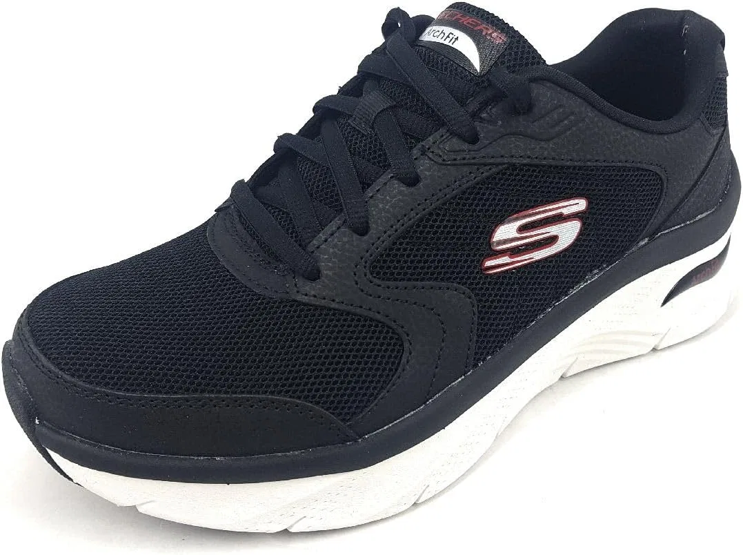 Мужские кроссовки Skechers 232501 BKRD, Duraleather Leather Textile Black — фото 2