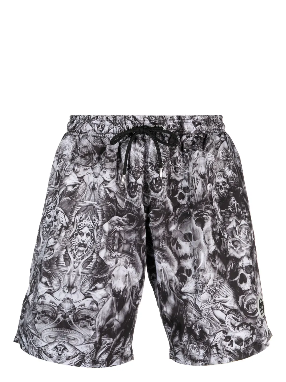 

Плавки-шорты с графичным принтом Philipp Plein, черный