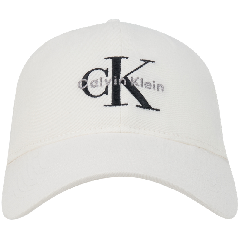 

Calvin Klein Хлопковая бейсболка унисекс коровья слоновая кость, YAF-Ivory