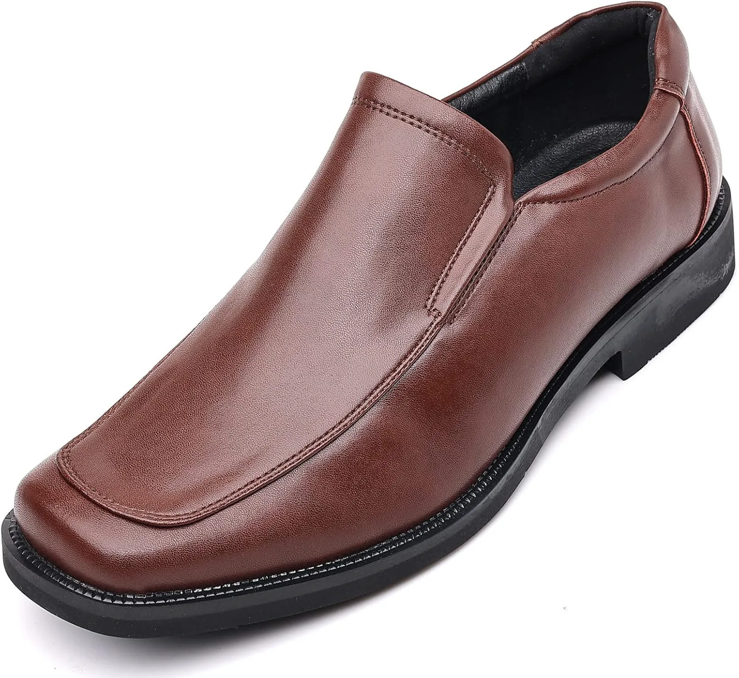 Men's Classic Oxford Shoes - Genuine Leather Lined Slip-On Casual Dress Shoes for Formal and Everyday Wear Zentavi, коричневый