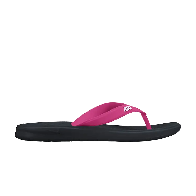 

Кроссовки Nike Wmns Solar Thong 'Black White Vivid Pink', черный