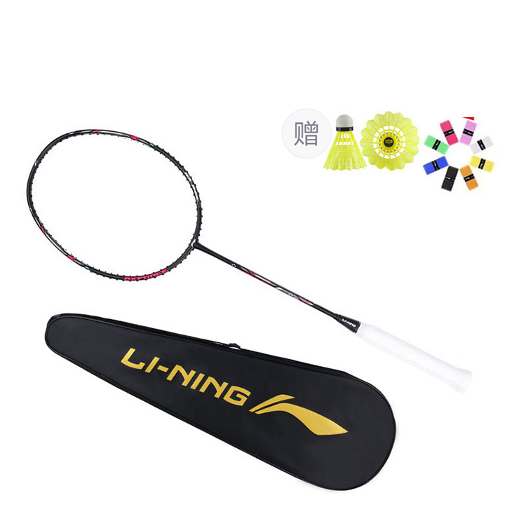 

LINING Thunder Mini Cannon Full Carbon бадминтонная ракетка начального уровня одиночная ракетка black