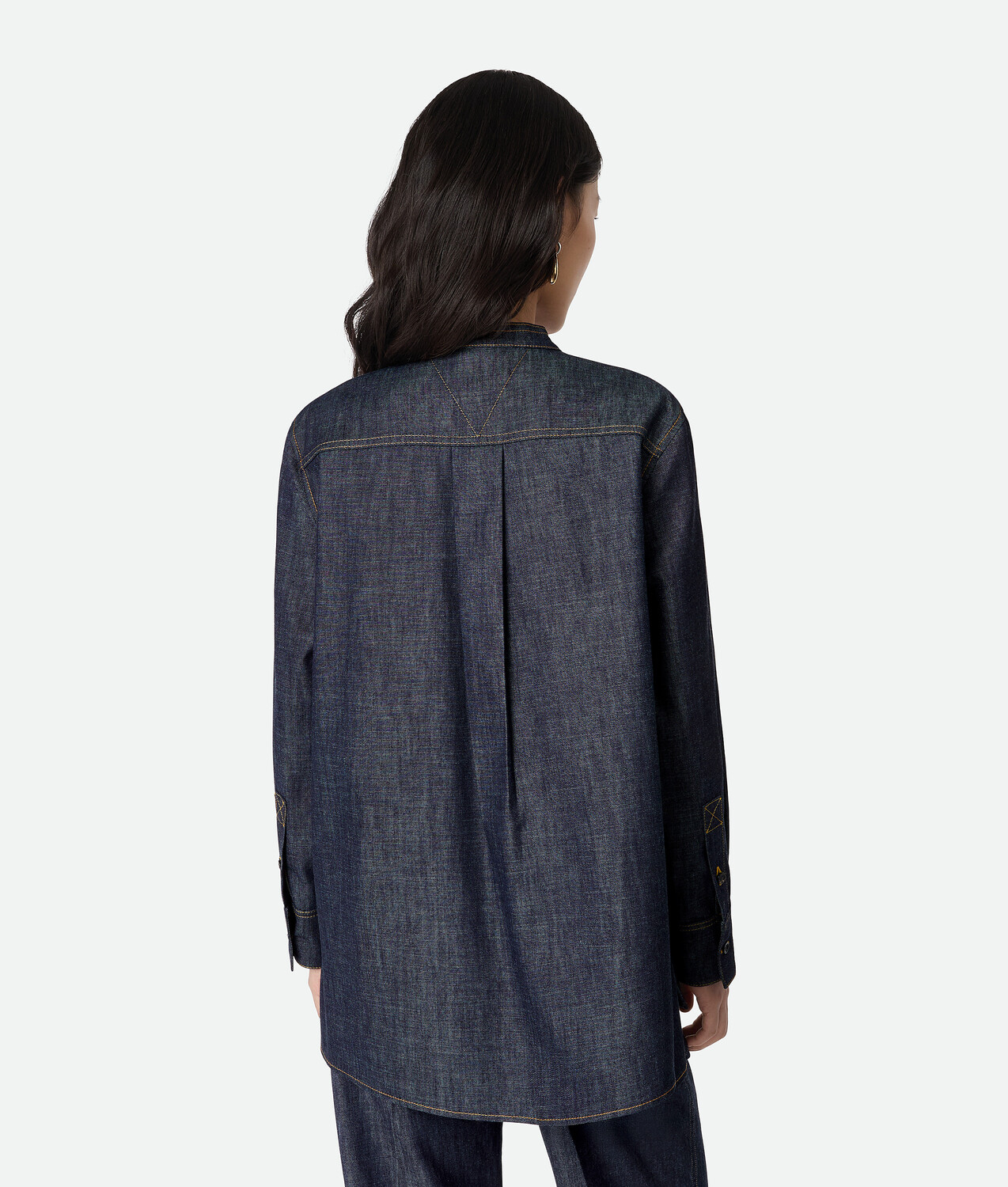 Indigo denim shirt BOTTEGA VENETA, индиго — фото 3