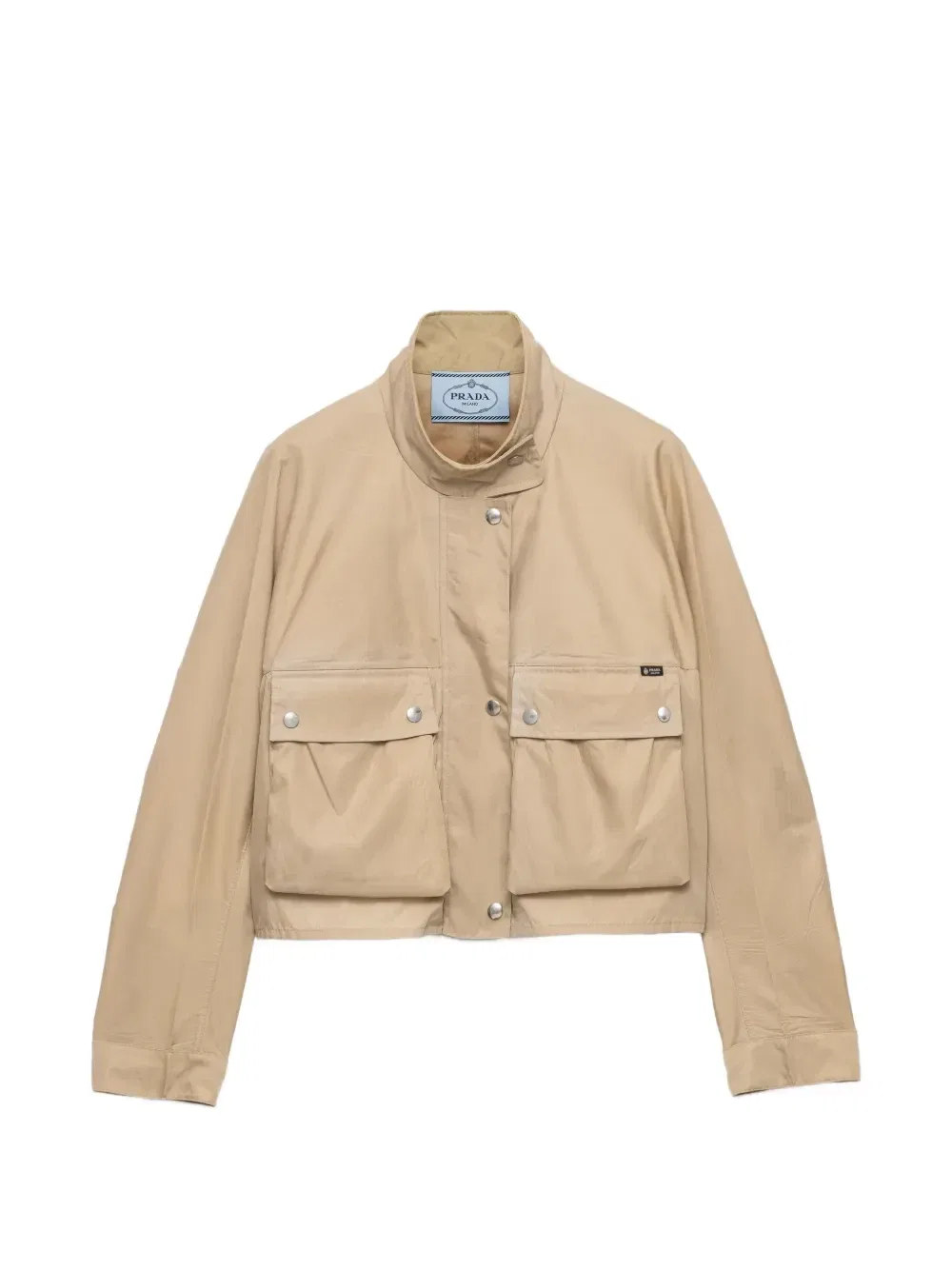 Куртка из мытого Re-Nylon Prada, бежевый