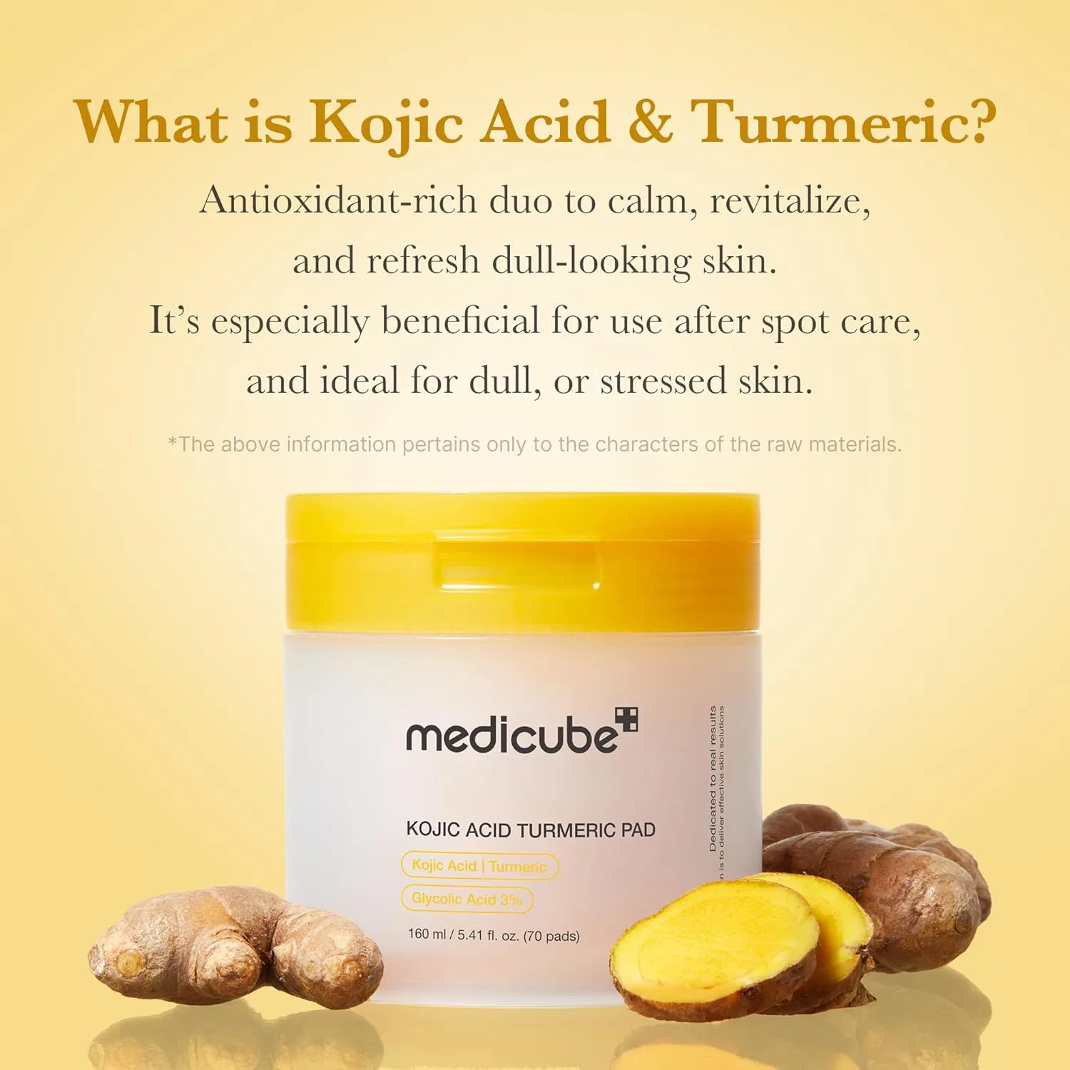 Тоник Medicube — Тонер-пэды для проблемной кожи с койевой кислотой и куркумой от , Kojic Acid Turmeric Pads — фото 3
