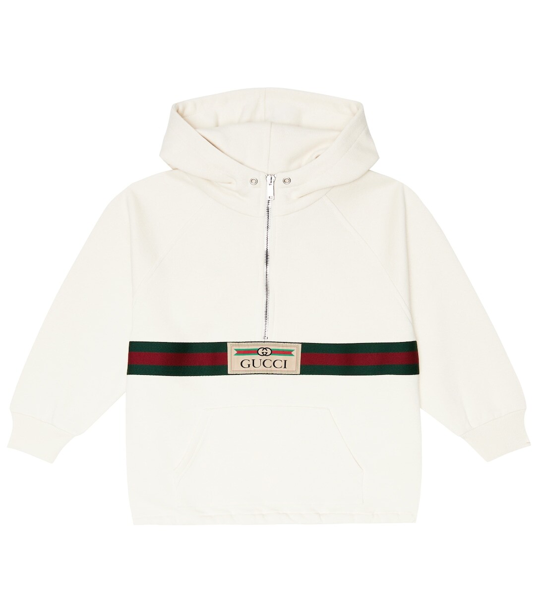 

Худи Web из хлопкового джерси Gucci, белый