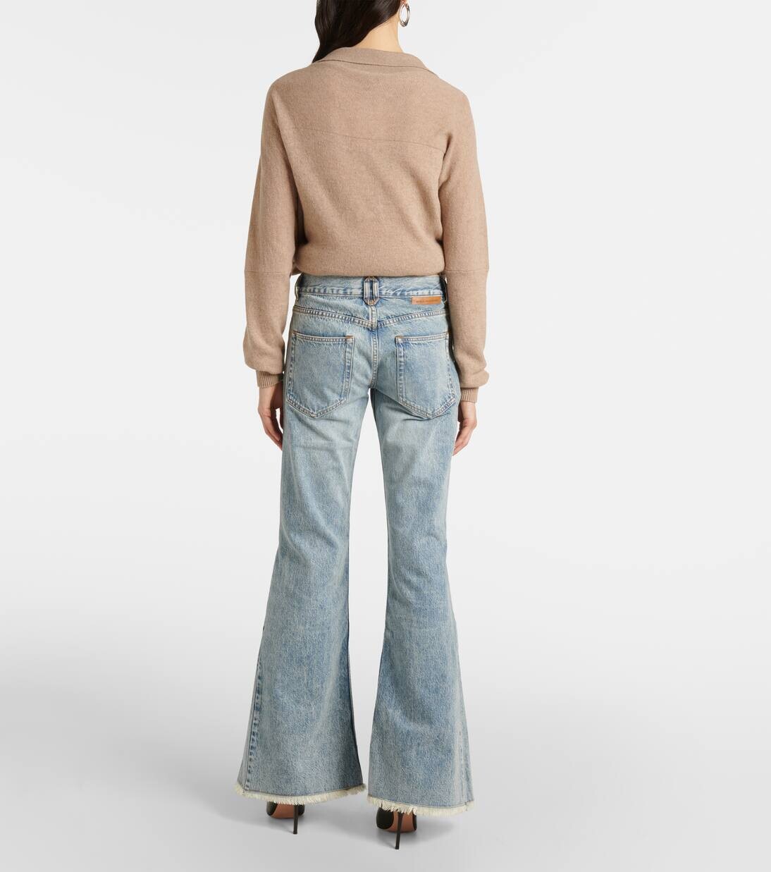 Расклешенные джинсы с низкой посадкой Stella Mccartney, цвет vintage blue denim — фото 3
