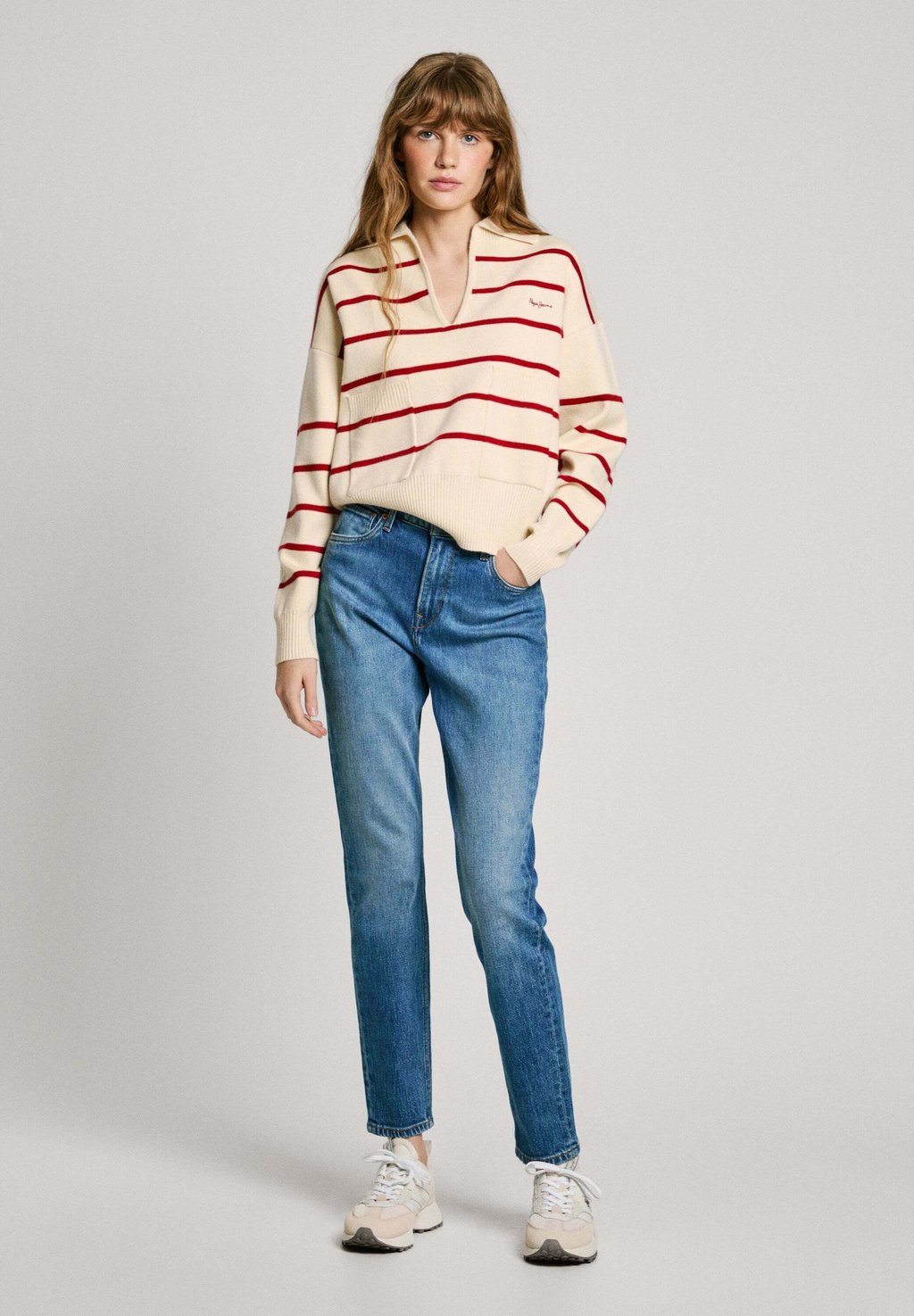 

Рубашка поло PRISCILLA Pepe Jeans, молочный