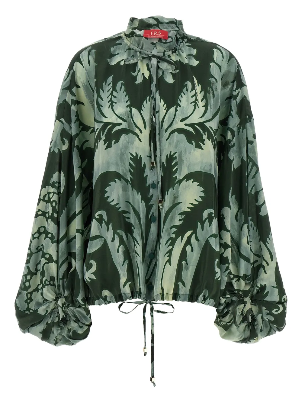 

Блузка Archilo с объемными рукавами и цветочным принтом F.R.S For Restless Sleepers, зеленый