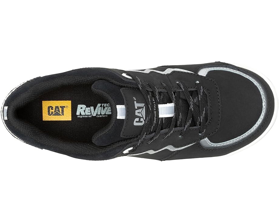 Кроссовки Caterpillar Streamline Court CT, цвет Black Nubuck/Silver — фото 2