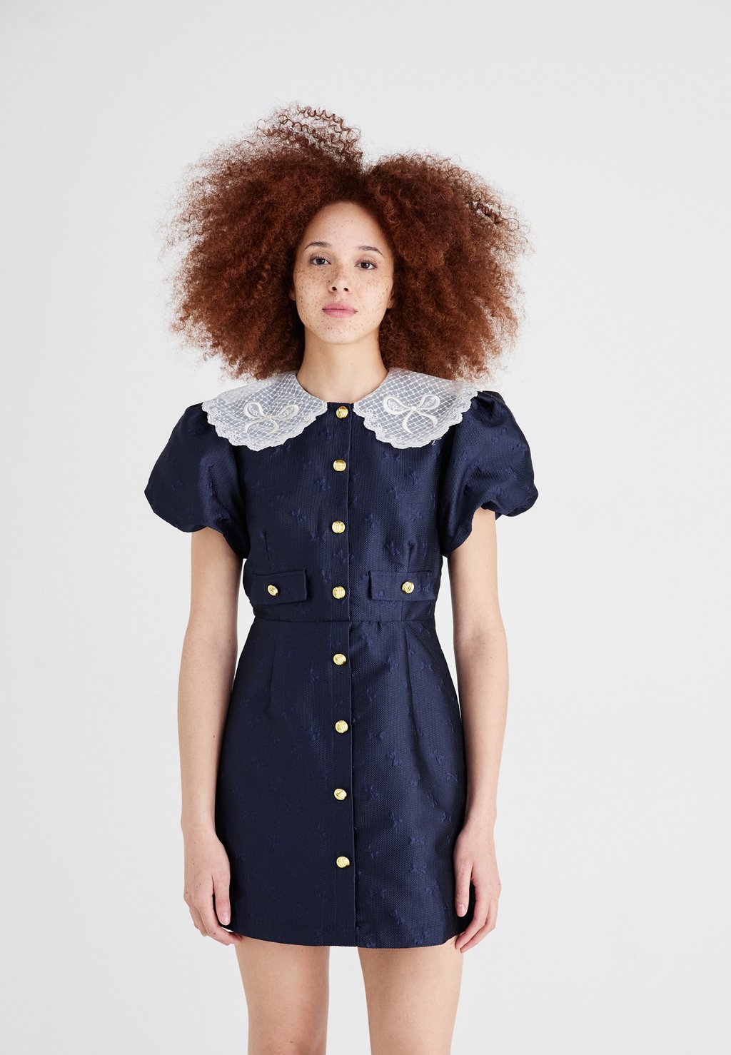 

Платье-рубашка BUOY JACQUARD MINI DRESS Sister Jane, темно-синий