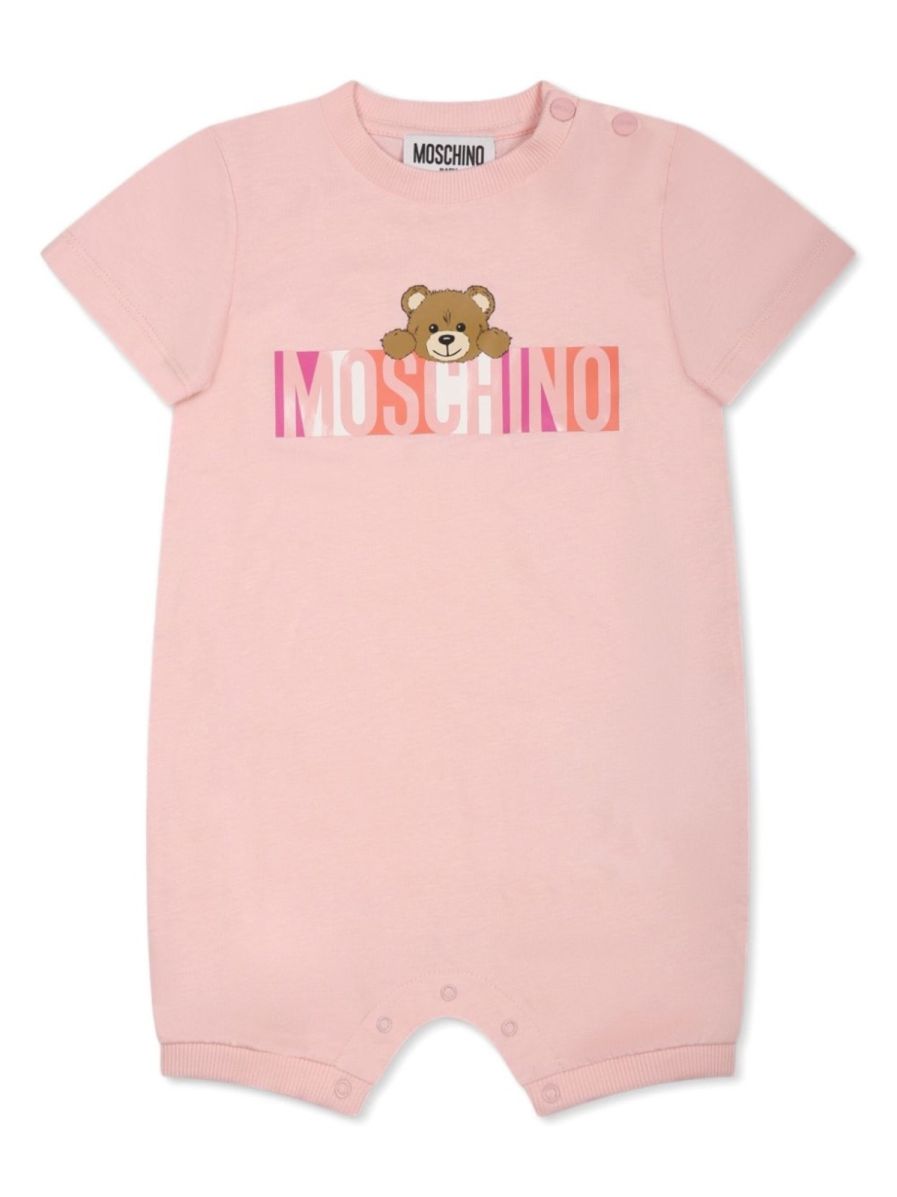 

Moschino Kids боди с логотипом, розовый