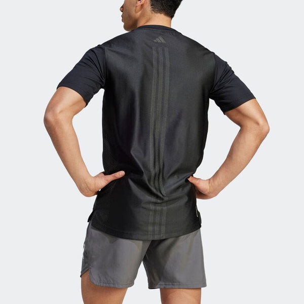 Футболка hiit workout 3 полоски футболка Adidas, черный — фото 3