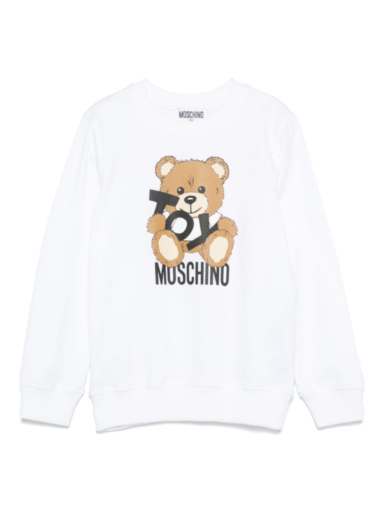 

Толстовка Moschino Kids с мотивом Teddy Bear, белый