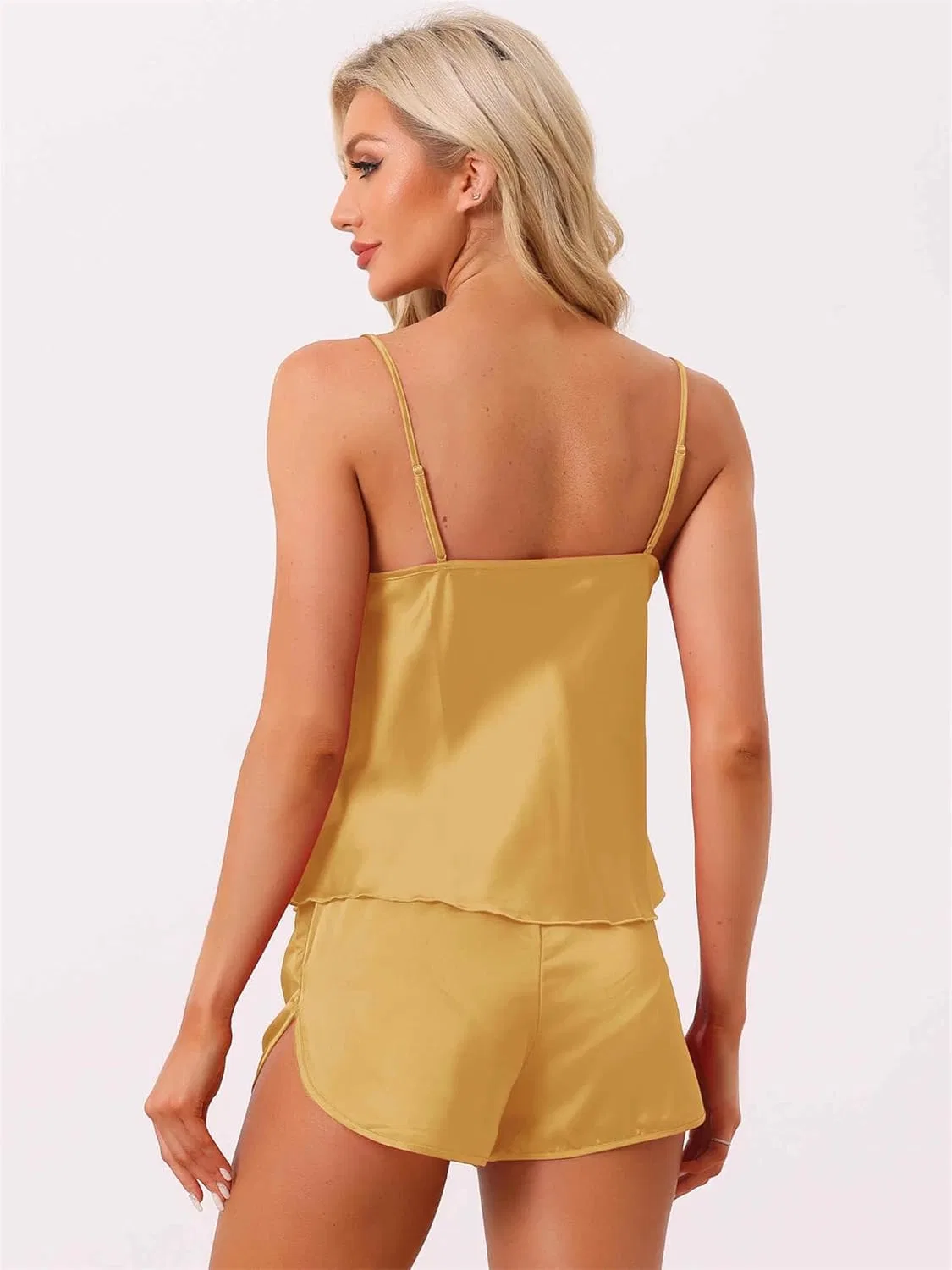 Комплект пижамы, Satin, Yellow — фото 2