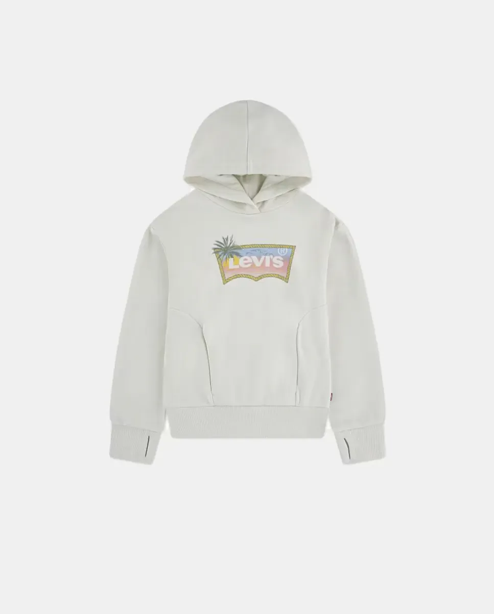 Свободная худи с капюшоном Levi's Ombre Batwing, белый