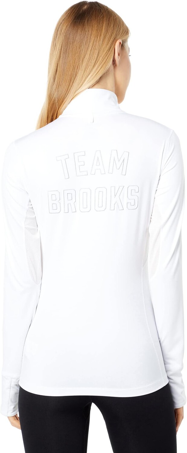 

Толстовка Brooks Dash 1/2 Zip, цвет White/Team Brooks