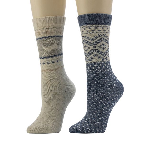 

Женские носки с оленями в технике фэр-айл Cuddl Duds