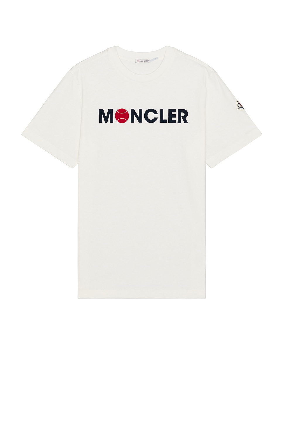 

Футболка с коротким рукавом и логотипом Moncler, цвет Silk White