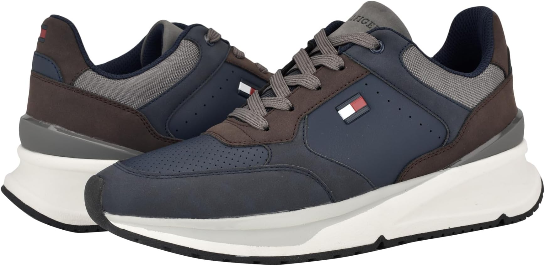 

Кроссовки Tommy Hilfiger World, цвет Navy/Dark Brown Multi