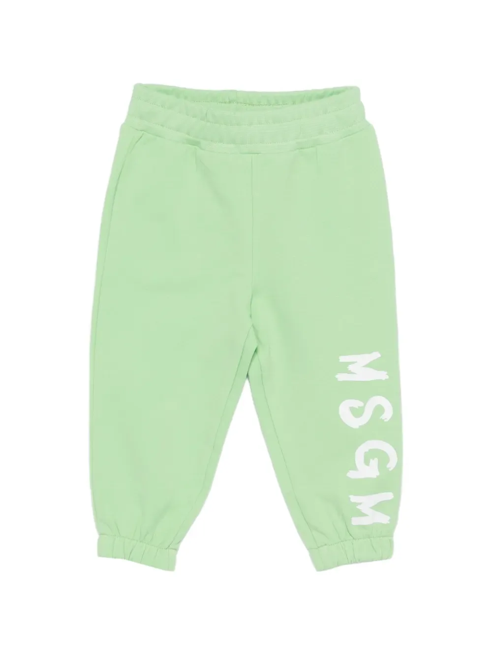 Спортивный костюм на молнии с капюшоном MSGM Kids, зеленый — фото 3