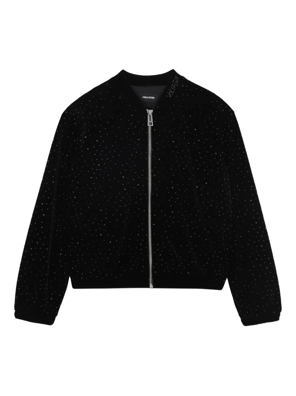 

Бомбер со стразами Zadig & Voltaire Kids, черный