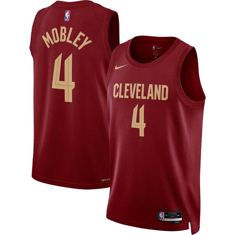 Унисекс Джерси Nike Evan Mobley Burgundy Cleveland Cavaliers Swingman — Icon Edition, цвет Cav Med Re — фото 2