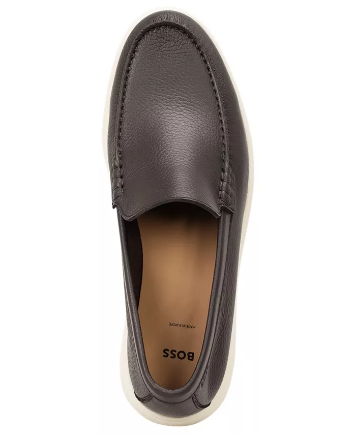 Мужские мокасины Sienne Mocc Slip-On Hugo Boss, коричневый — фото 4
