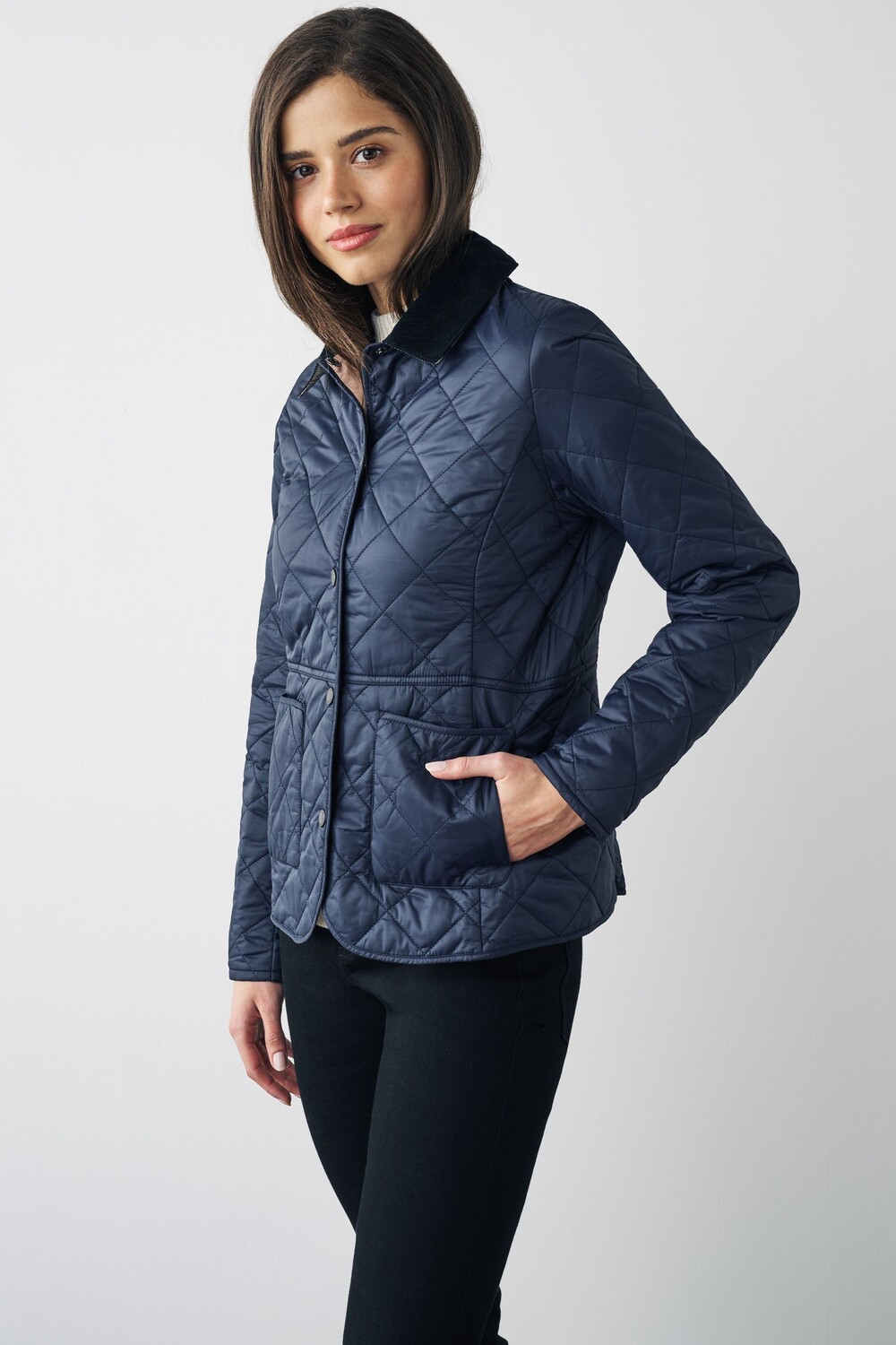 

Легкая стеганая куртка Deveron с бриллиантами Barbour, синий