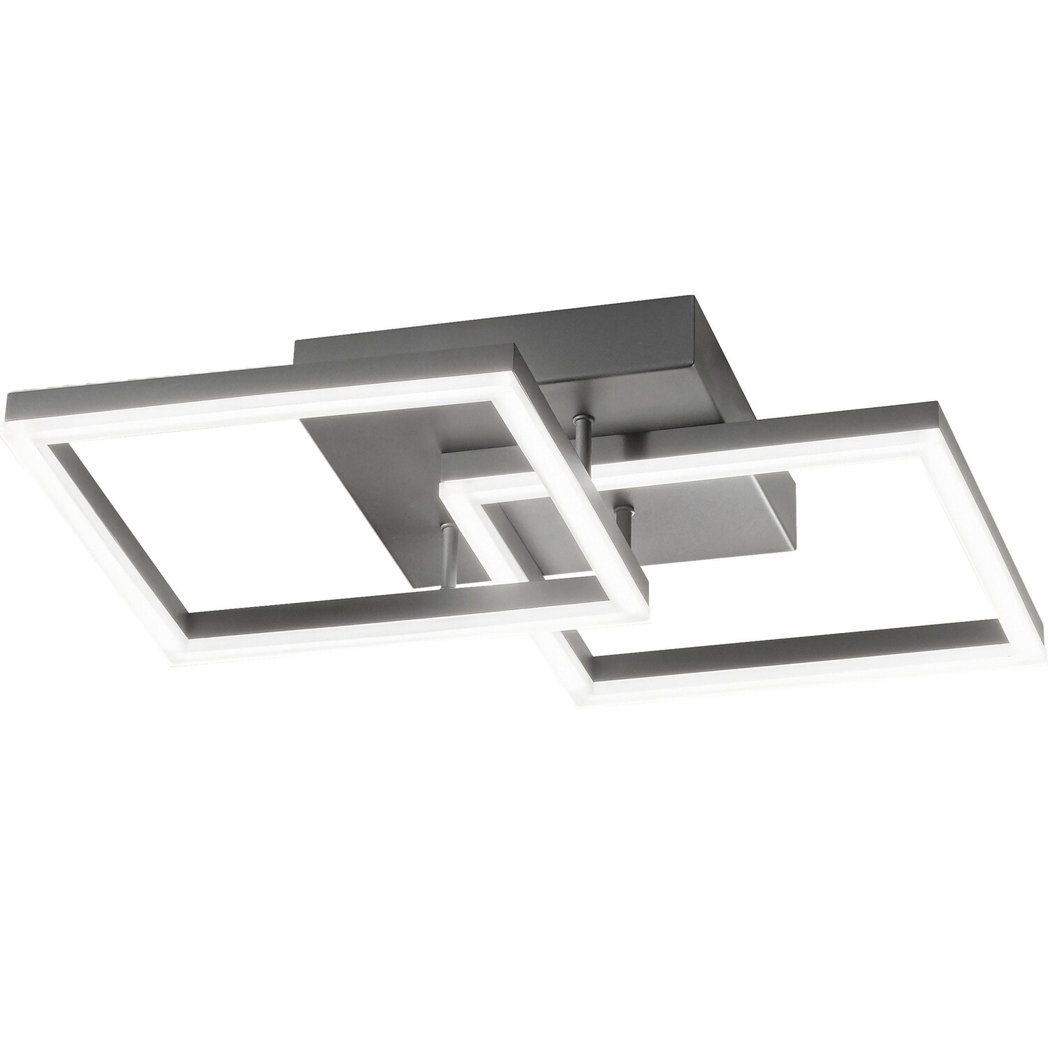 

Светодиодный потолочный светильник Fabas Luce, 45x45x10 см, антрацит