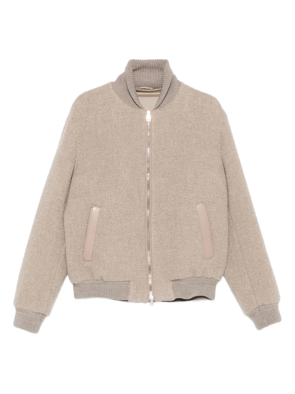 

Бомбер на молнии с воротником-стойкой Brett Johnson, нейтральный